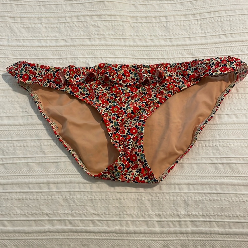 J Crew Ruffle bikini bottom in Liberty® fabric